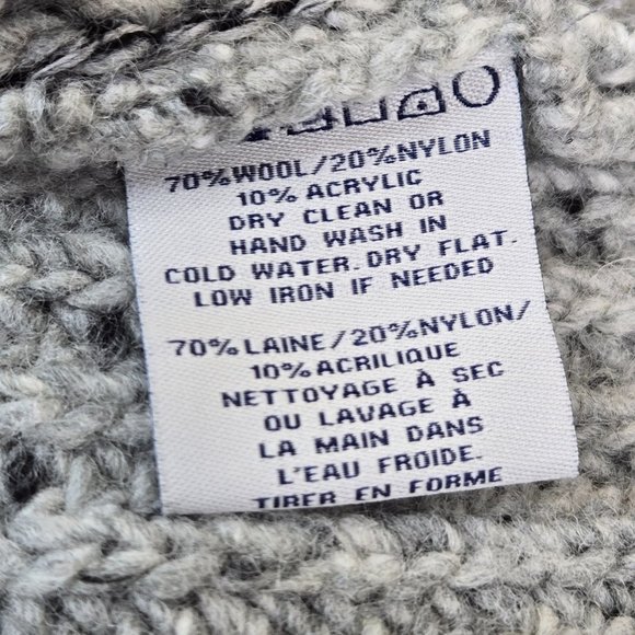 Schott Bros Cardigan Button Sweater Coat Mens Size Large Gray Button Wool Knit - Picture 7 of 7